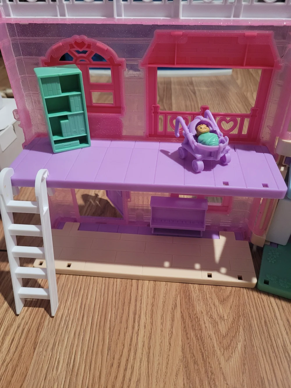 Pink & Purple Dollhouse Playset with Furniture and Figures